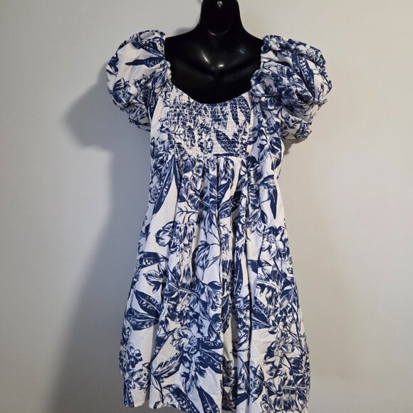 Abercrombie & Fitch Emerson Puff Sleeve Floral Dress with Empire Waist - Picture 5 of 5
